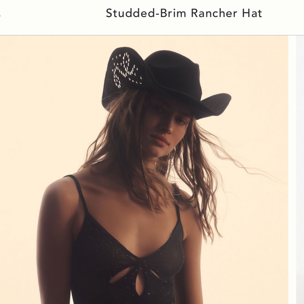 NWT Anthroplogie studded-brim cowboy hat